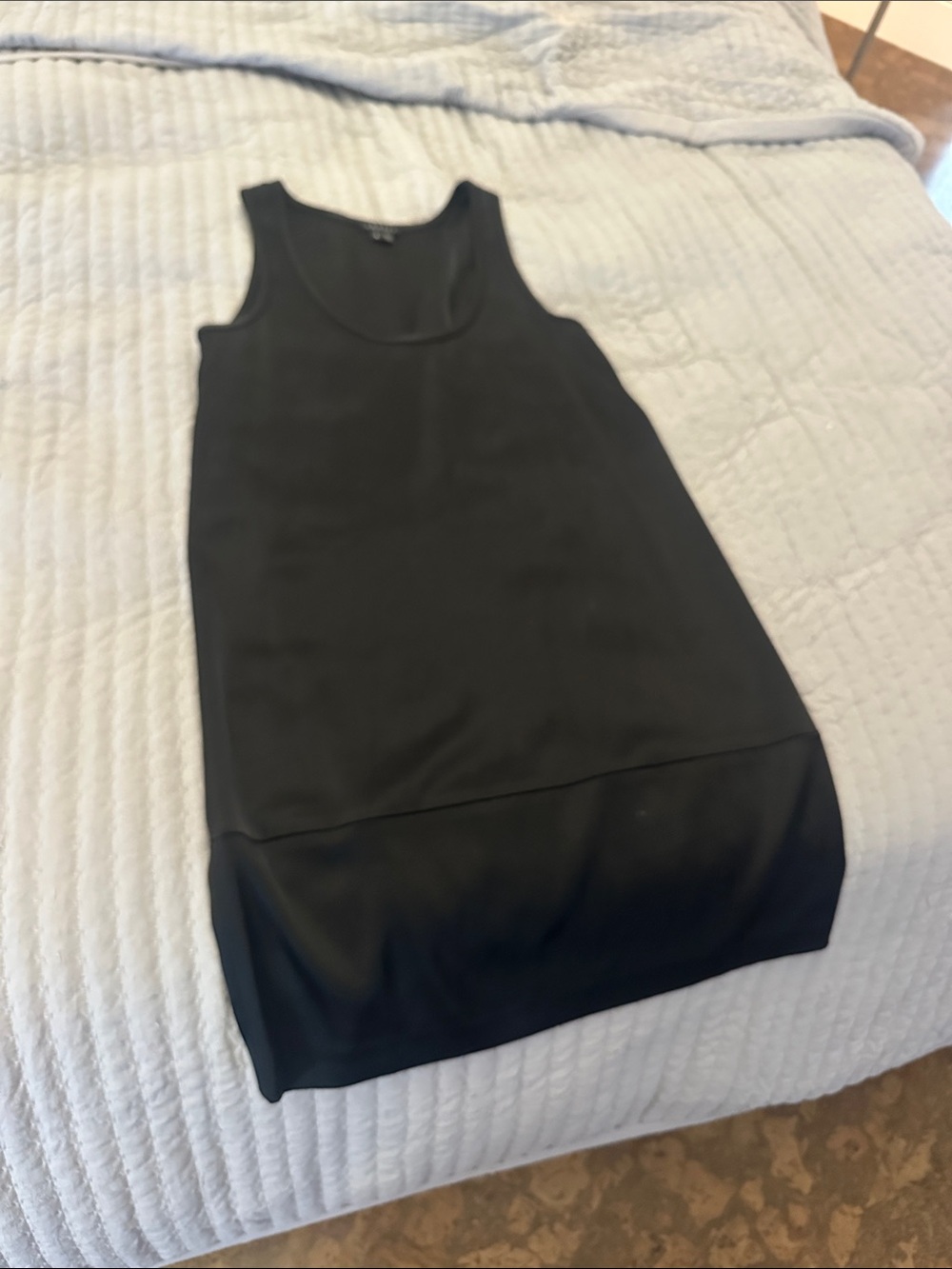 Theory Black Scoop Neck Silky Sleeveless Dress